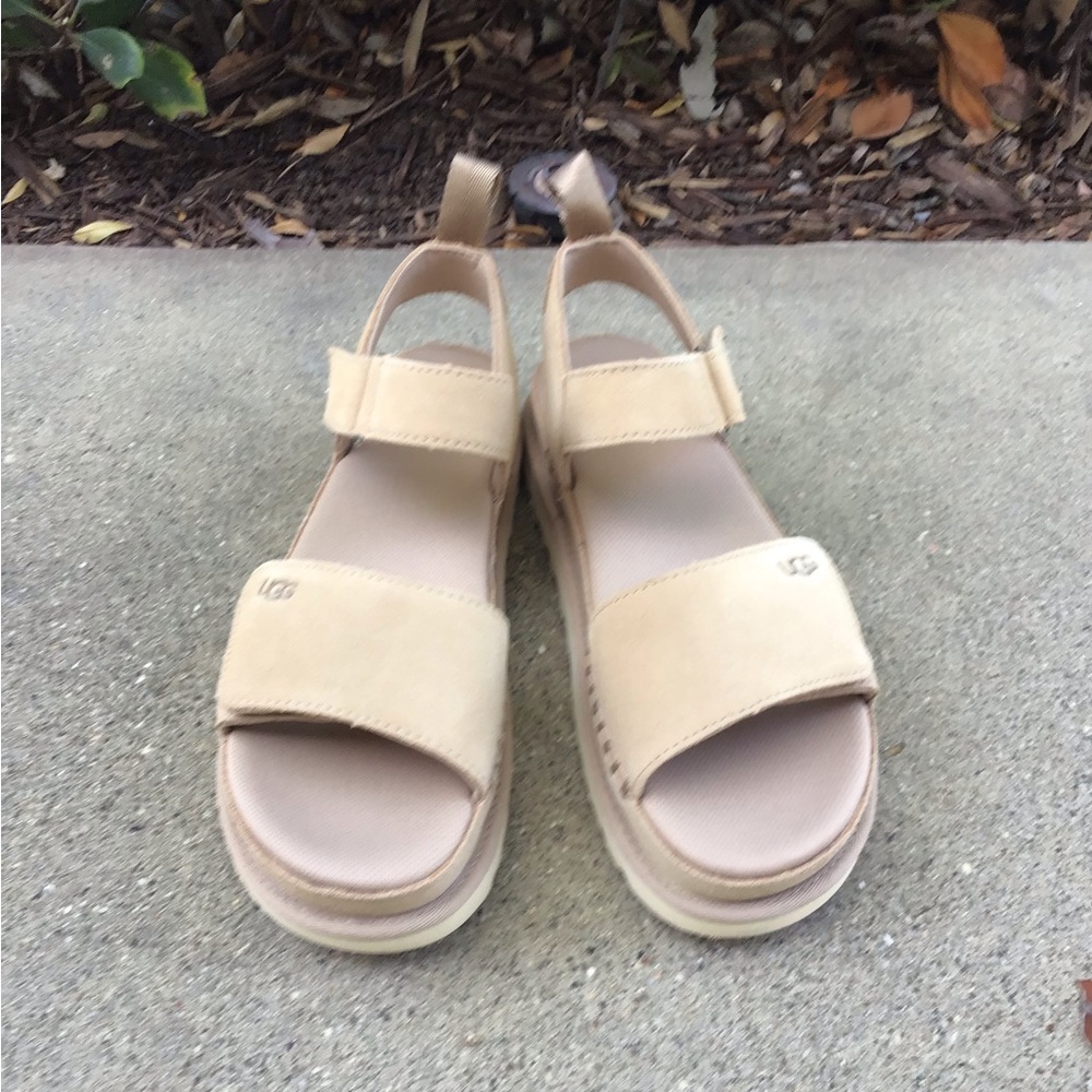 UGG Goldenstar sand Women’s Tan Platform Sandals